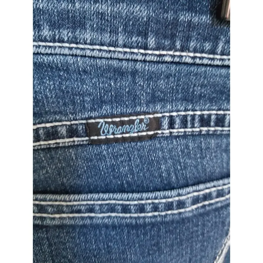 Wrangler Q-Baby WCV20MS Women's 11/12x32 Bootcut Med Wash Jeans No Gap Waistband